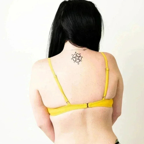 Sunshine Yellow Wrap Push Up Bikini Top - Picture 6 of 7